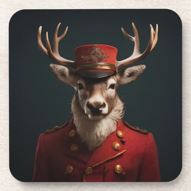 Santa Reindeer Coaster (Front)