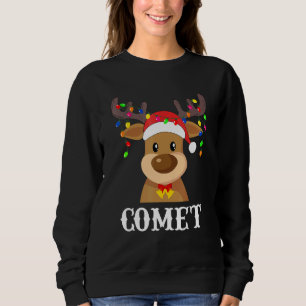 Santa Reindeer Comet Xmas Group Costume Sweatshirt