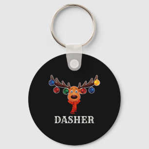 Santa Reindeer Dasher Xmas Group Costume Key Ring