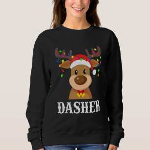 Santa Reindeer Dasher Xmas Group Costume Sweatshirt
