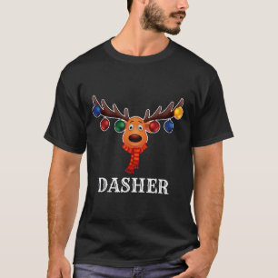 Santa Reindeer Dasher Xmas Group Costume  T-Shirt