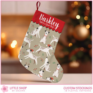 Santa Reindeer Dogs Customizable Pet Small Christmas Stocking
