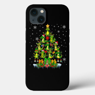 Santa Reindeer Elf Alligators Christmas Tree Light iPhone 13 Case