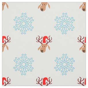 santa reindeer fabric
