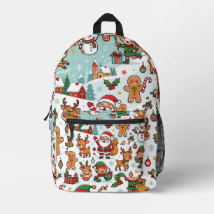 Santa Reindeer Gingerbread Backpack Holiday