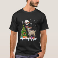 Santa Reindeer Goat Christmas Tree Lights Goat Far