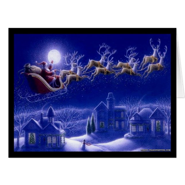 Santa & Reindeer night Skies (Front Horizontal)
