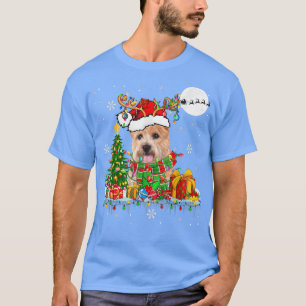 Santa Reindeer Norwich Terrier Xmas Tree Lights Do T-Shirt
