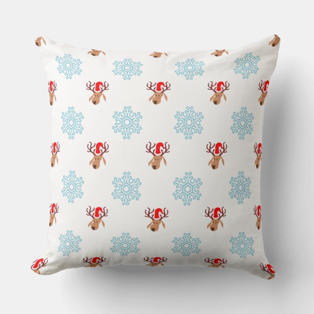 santa reindeer pillow (Front)