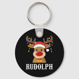 Santa Reindeer Rudolph Xmas Group Costume T Shirt  Key Ring
