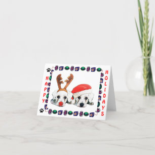 Santa Reindeer Schnauzers Card