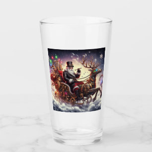 Santa/Reindeer steampunk Christmas/winter Glass
