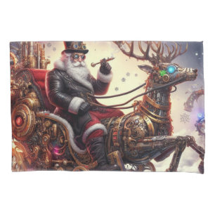 Santa/Reindeer steampunk Christmas/winter Pillowcase