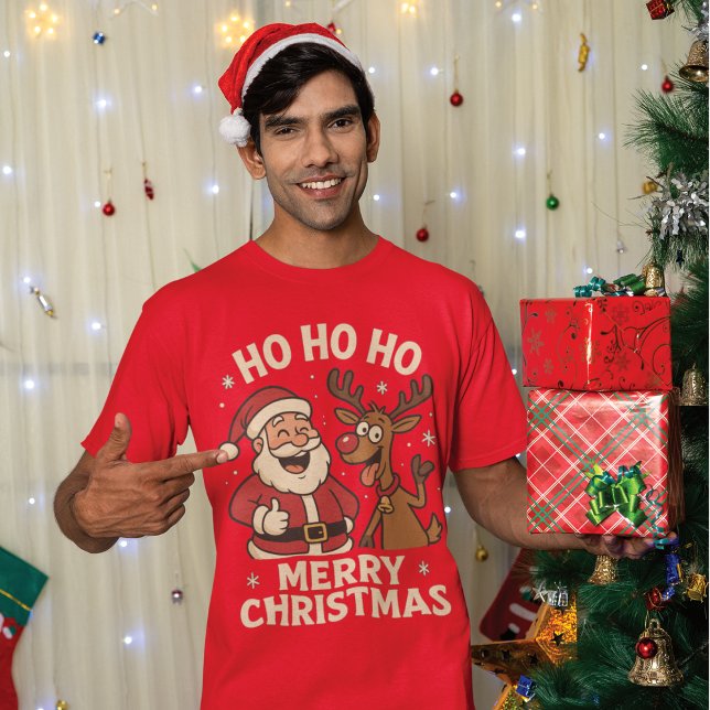 Santa Rentier Weihnachtswitz Sweatshirt (Creator Uploaded)