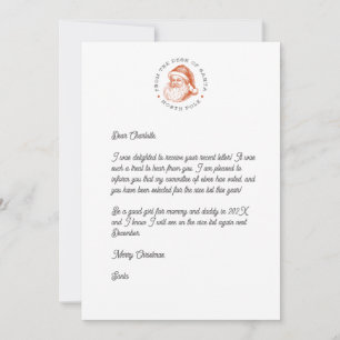 Santa Reply Letter Invitation