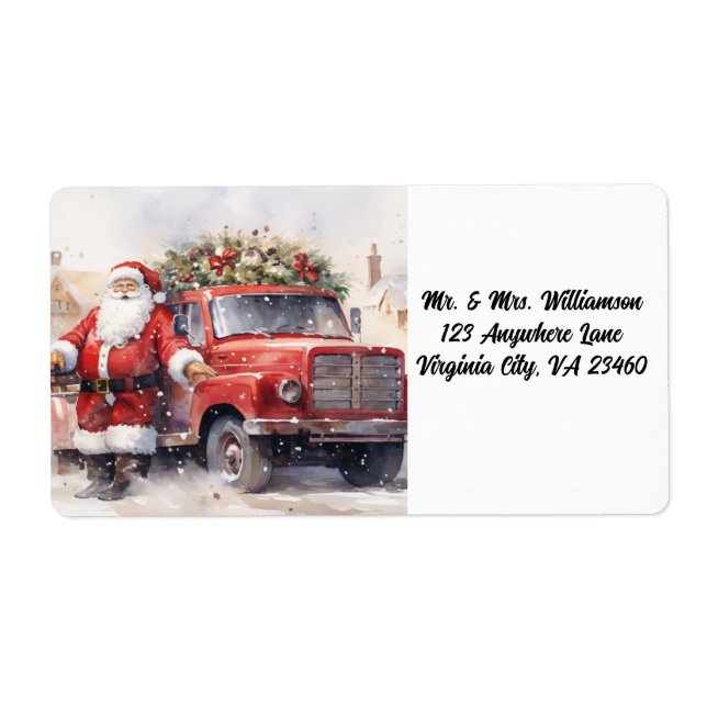 Santa Return Address Label (Front)