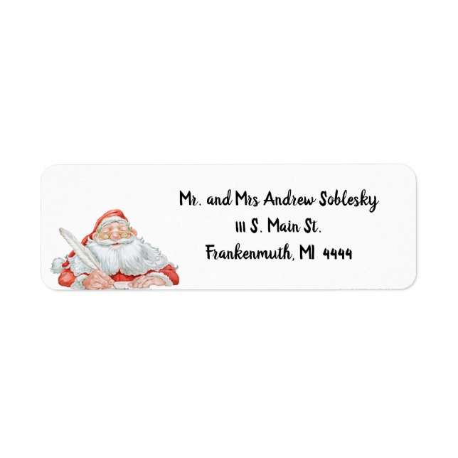Santa Return Address Label (Front)