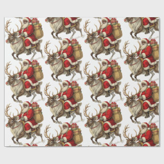 Santa Return Address Label Wrapping Paper