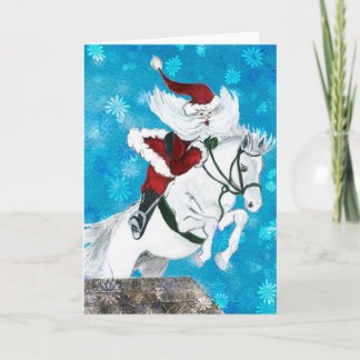 Santa Ride's a Horse -card Holiday Card