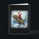 Santa Riding A Dinosaur T-rex Funny Christmas  Card<br><div class="desc">Santa Riding A Dinosaur T-rex Funny Christmas</div>