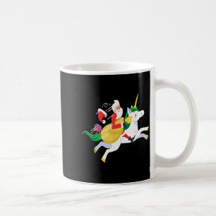 Santa Riding A Unicorn Funny Christmas Gift Coffee Mug