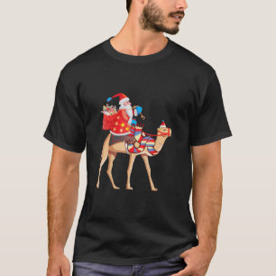 Santa Riding Camel Christmas T-Shirt Funny Christm