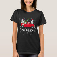 Santa Riding Christmas Tree Truck Westie Dog Chris