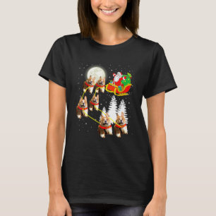 Santa Riding Corgi Dog Christmas T-Shirt