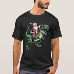 Santa Riding Dinosaur Christmas Funny Santa Trex X T-Shirt<br><div class="desc">Santa Riding Dinosaur Christmas Funny Santa Trex Xmas Humor</div>
