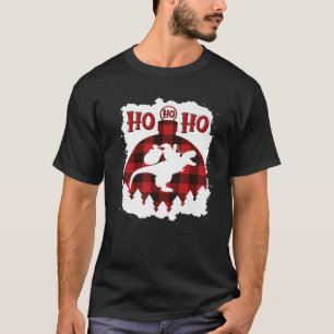 Santa Riding Dinosaur Santa Riding T Rex Funny Chr T-Shirt