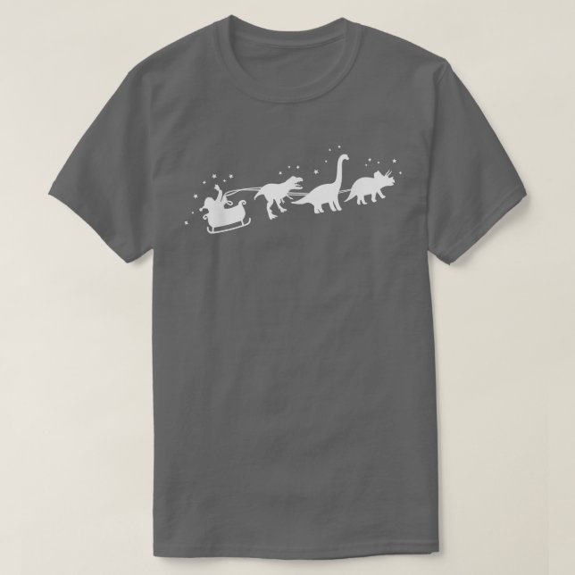 Santa Riding Dinosaur T re Christmas Boys Men Xmas T-Shirt (Design Front)