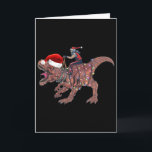Santa Riding Dinosaur T Rex Christmas Boys Men Xma Card<br><div class="desc">Santa Riding Dinosaur T Rex Christmas Boys Men Xmas Gifts</div>