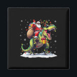 Santa Riding Dinosaur T Rex Christmas Boys Men Xma Magnet<br><div class="desc">Santa Riding Dinosaur T Rex Christmas Boys Men Xmas Squad</div>