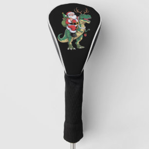 Santa Riding Dinosaur T-Rex Christmas Xmas Squad Golf Head Cover