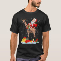 Santa Riding Giraffe Reindeer Christmas Santa Gira