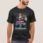 Santa Riding Hippopotamus Animal Ugly Christmas Sw T-Shirt<br><div class="desc">Santa Riding Hippopotamus Animal Ugly Christmas Sweater</div>