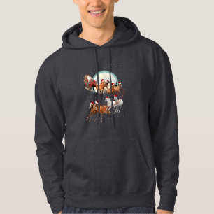 Santa Riding Horses Horse Sleigh Equestrian  Hoodie