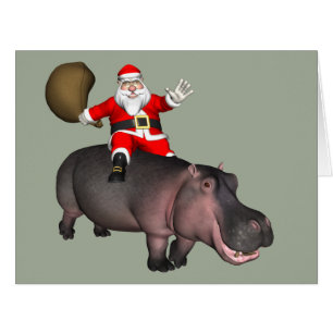 Santa Riding On Hippo