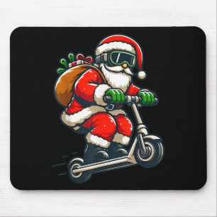 Santa Riding Scooter Christmas Pajama For Toddlers Mouse Pad