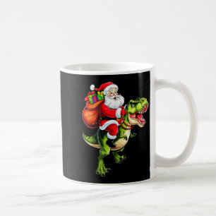 Santa Riding T Rex Christmas Funny Xmas Kids Boys  Coffee Mug