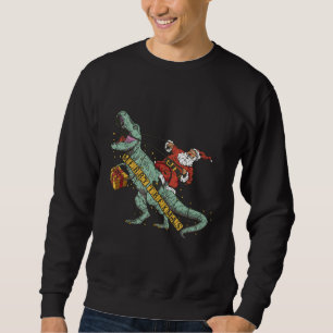 Santa Riding Trex - Merry Trexmas Sweatshirt