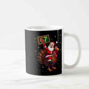 Santa Riding Turkey Take Number 67 Christmas &amp; Coffee Mug