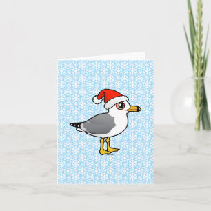 Santa Ring-billed Gull Holiday Card