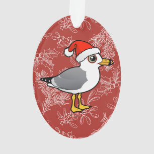 Santa Ring-billed Gull Ornament