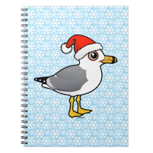 Santa Ring-billed Gull Spiral Notebook