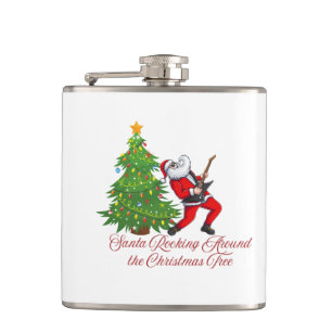 Santa Rocking Around the Christmas Tree on a Hip Flask