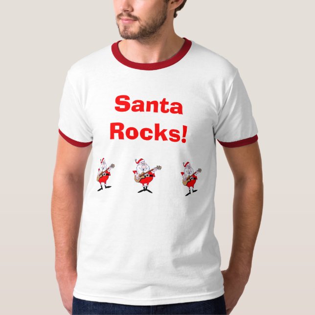 Santa Rocks! T-Shirt (Front)