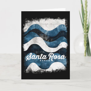 Santa Rosa Beach Fl Florida Vintage Surfing Ocean Card