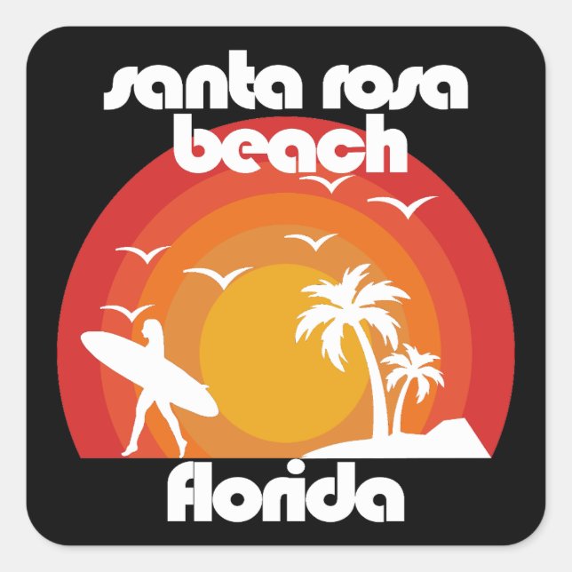 Santa Rosa Beach,Florida Square Sticker (Front)