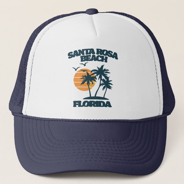 Santa Rosa Beach Florida  Trucker Hat (Front)